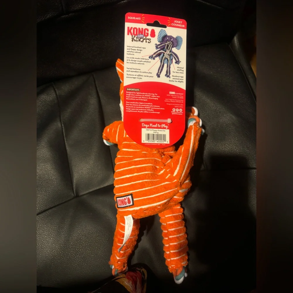 Kong knots L fox dog toy NEW